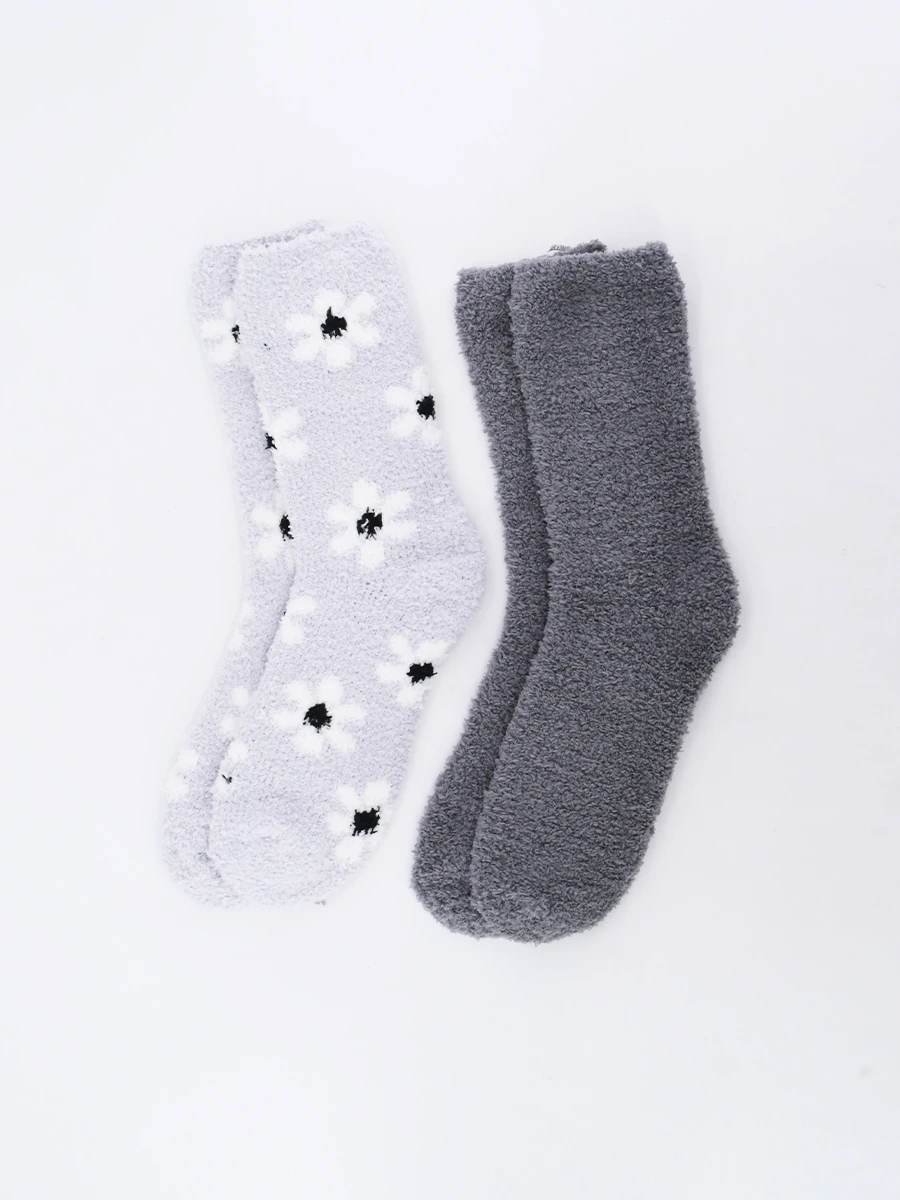 MEDIAS CHENILLE PACK X 2 - ESTAMPADO 1 