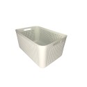 CESTO ORGANIZADOR CON ASAS 30 CM BLANCO