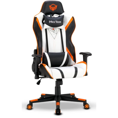 Silla Gamer Meetion MT-CHR15 Blanca y Naranja Silla Gamer Meetion MT-CHR15 Blanca y Naranja