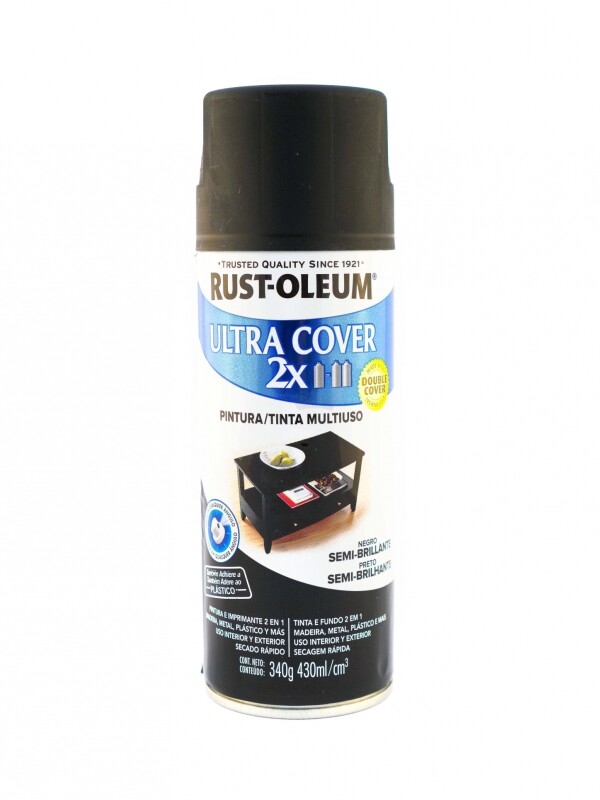 AEROSOL ULTRA COVER 2X NEGRO SEMI-BRILLANTE- 340GR N/A