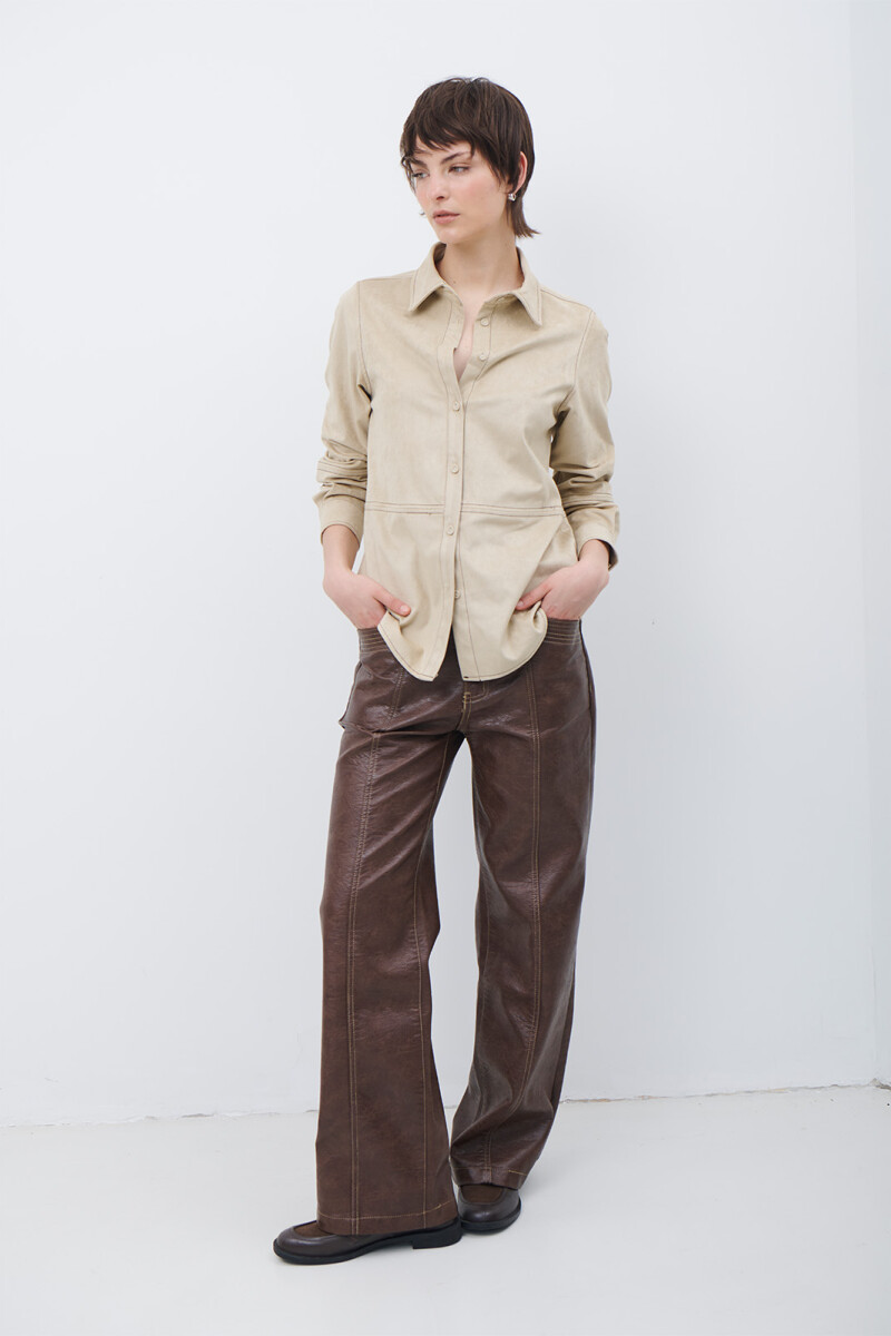 CAMISA SUEDE NATURAL