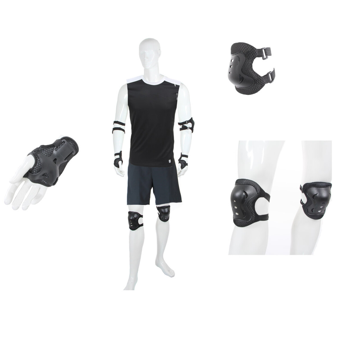 Rodillera y Codera p/Skates Macri - Negro 