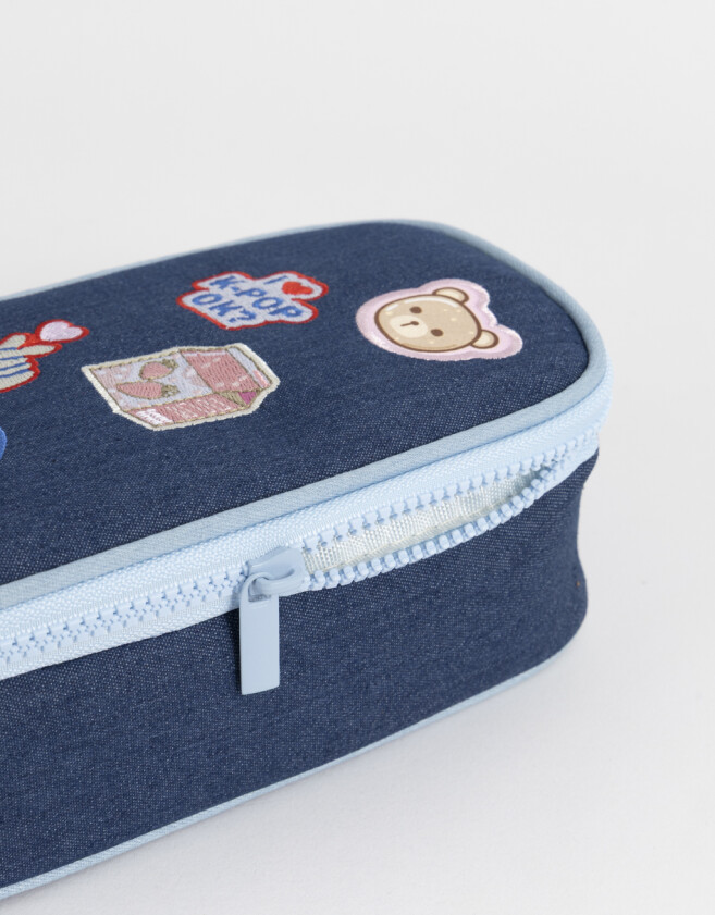 Cartucheras Con compartimentos Cartuchera Denim "k Pop" - Combinacion Multicolor