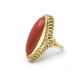 Anillo En Oro 18K Y Coral Anillo En Oro 18K Y Coral