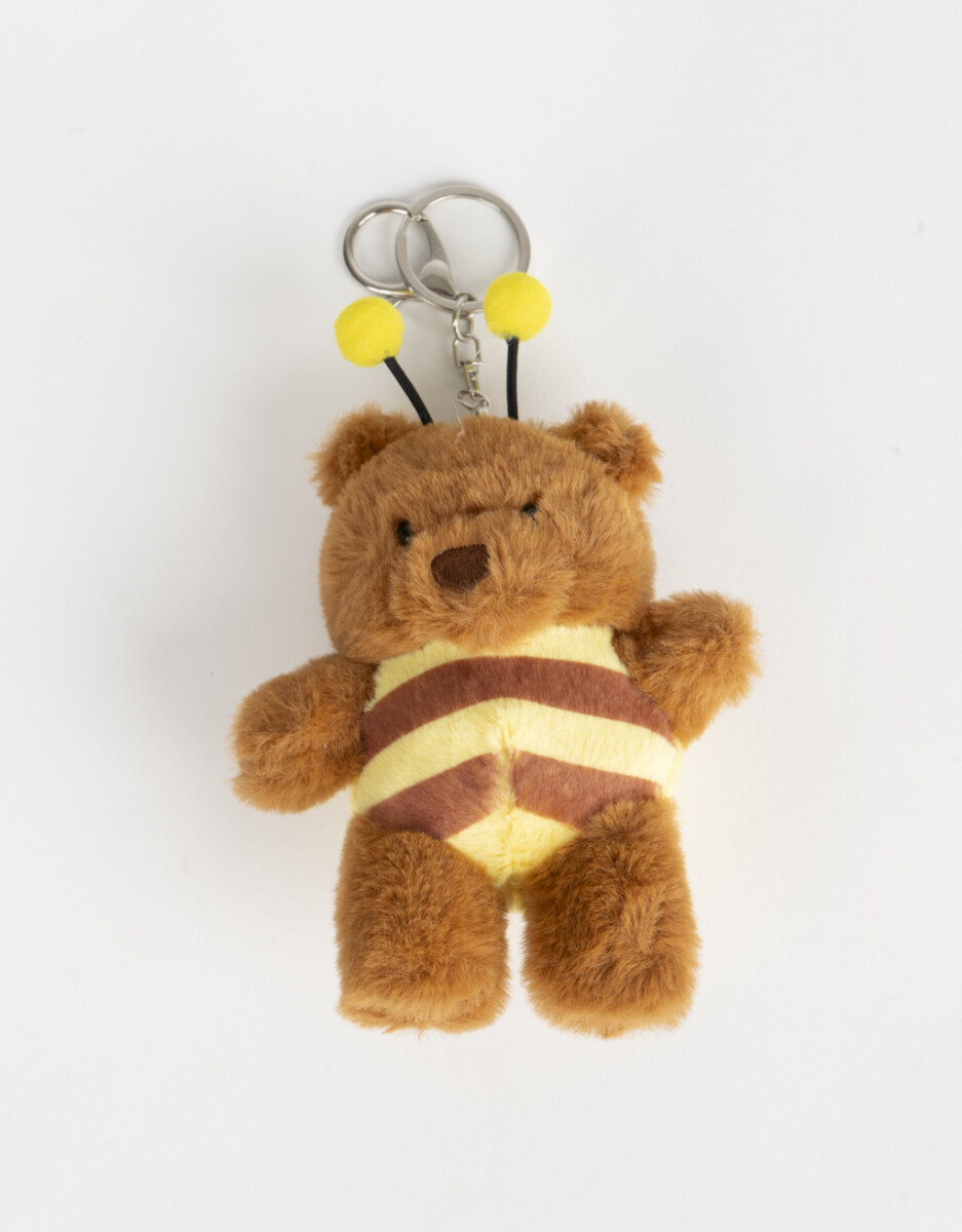 Llavero Y Charm De Peluche De Osito Abeja 