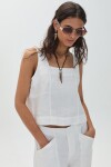 Top Mei en Lino Off-White