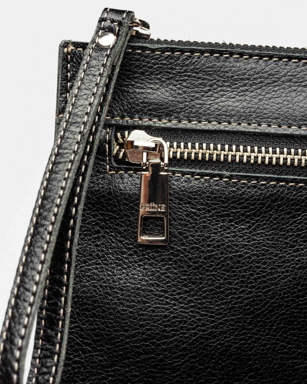 Sobre Atenas en cuero liso satinado Negro