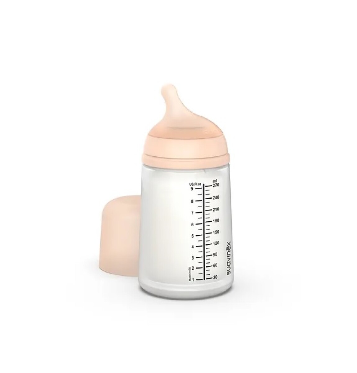 Mamadera Zero Zero 270ml c/tetina flujo medio - coral 