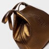 Bolso Eterial En Cuero Graneado Metalizado Metalizado