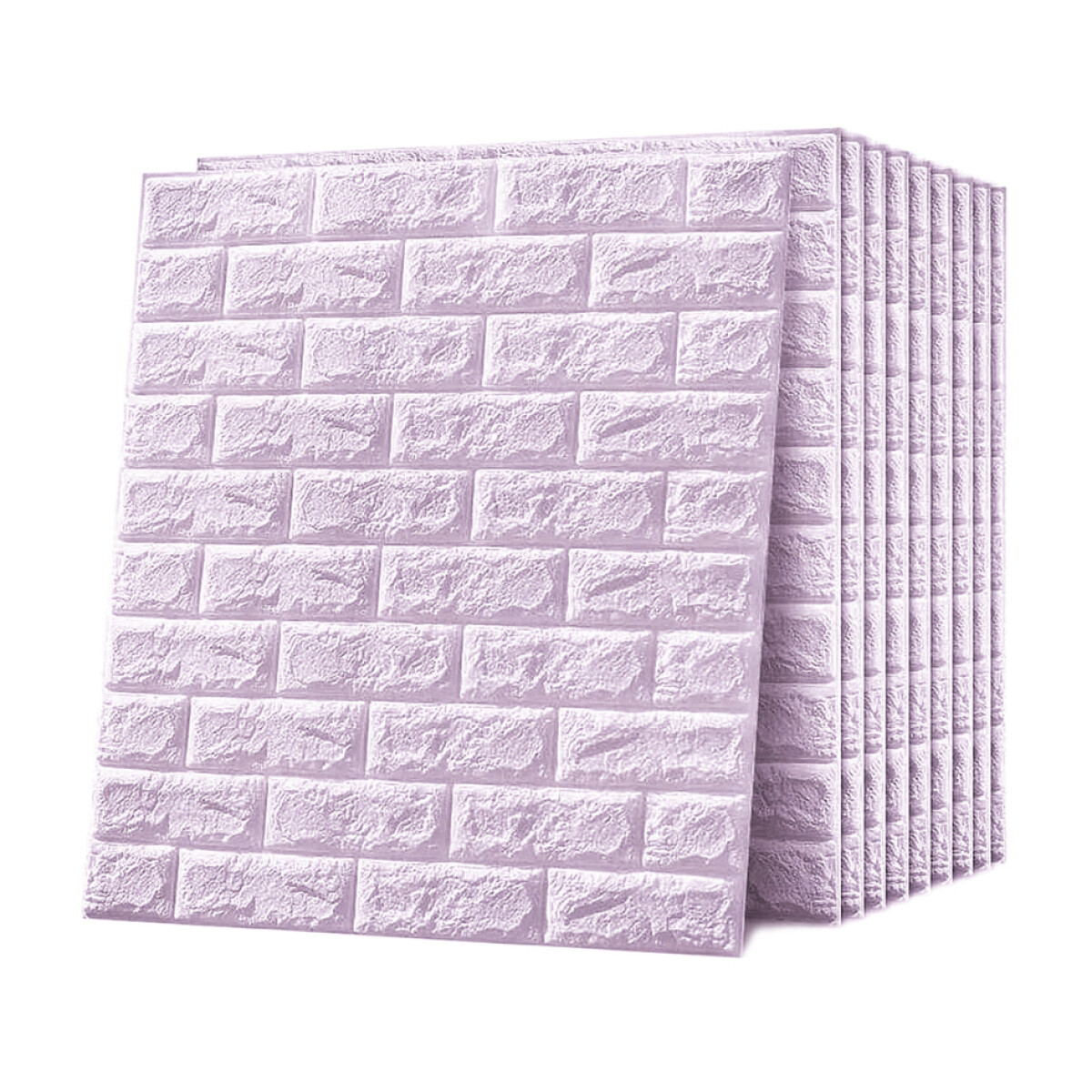 Revestimiento Pared Adhesivo Fácil Colocación Piedra X20 Un - Variante Color Lila 