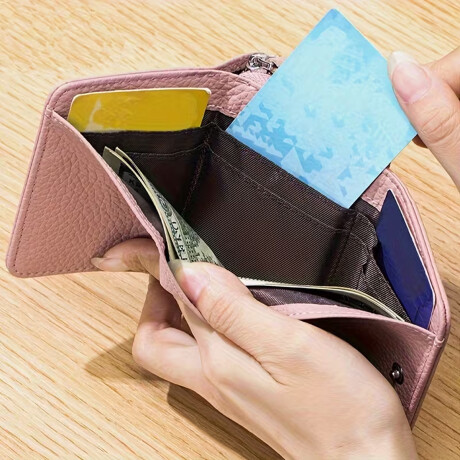 Billetera con monedero grande - 8x10x4cm Negro