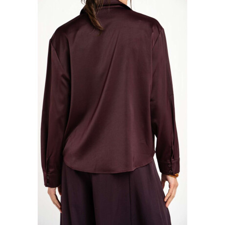 Camisa Saten Bordeaux