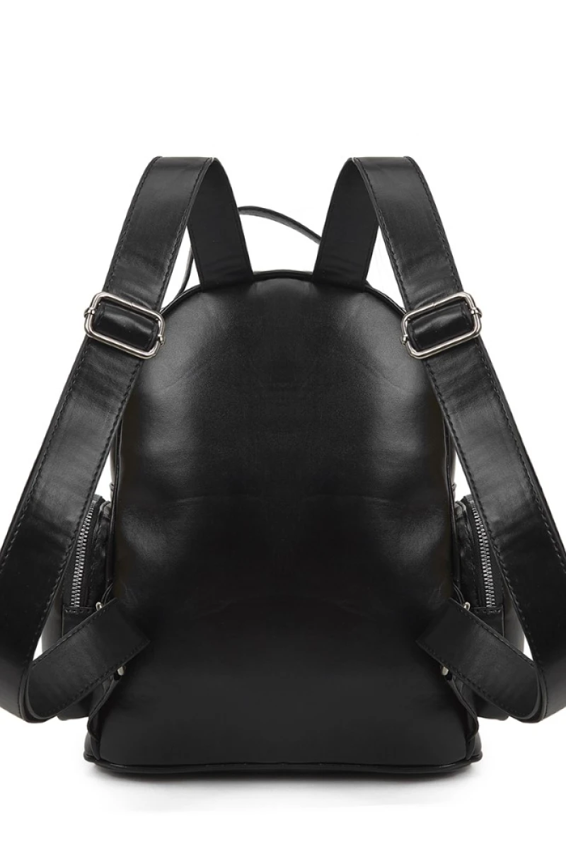 Mochila con bolsillo frontal y lateral Negro