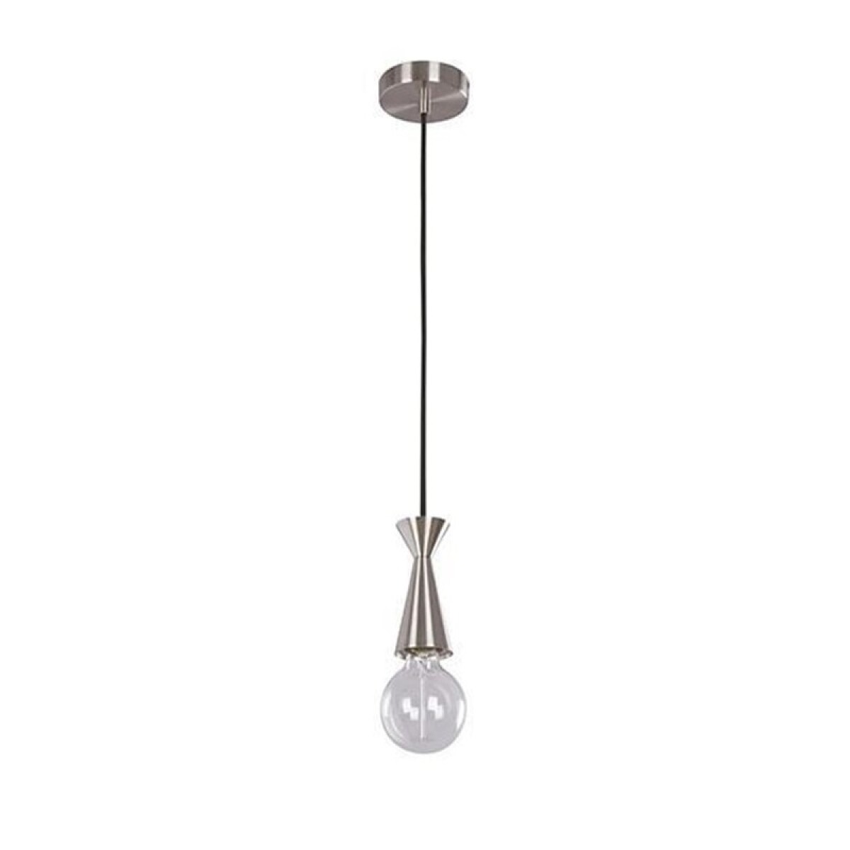 ""COLGANTE 1 LUZ ""PIA"" E27 60W NIQUEL" 