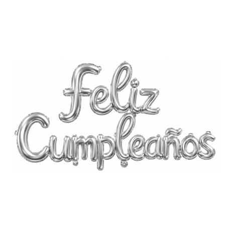 Globos Feliz Cumpleaños Plateados