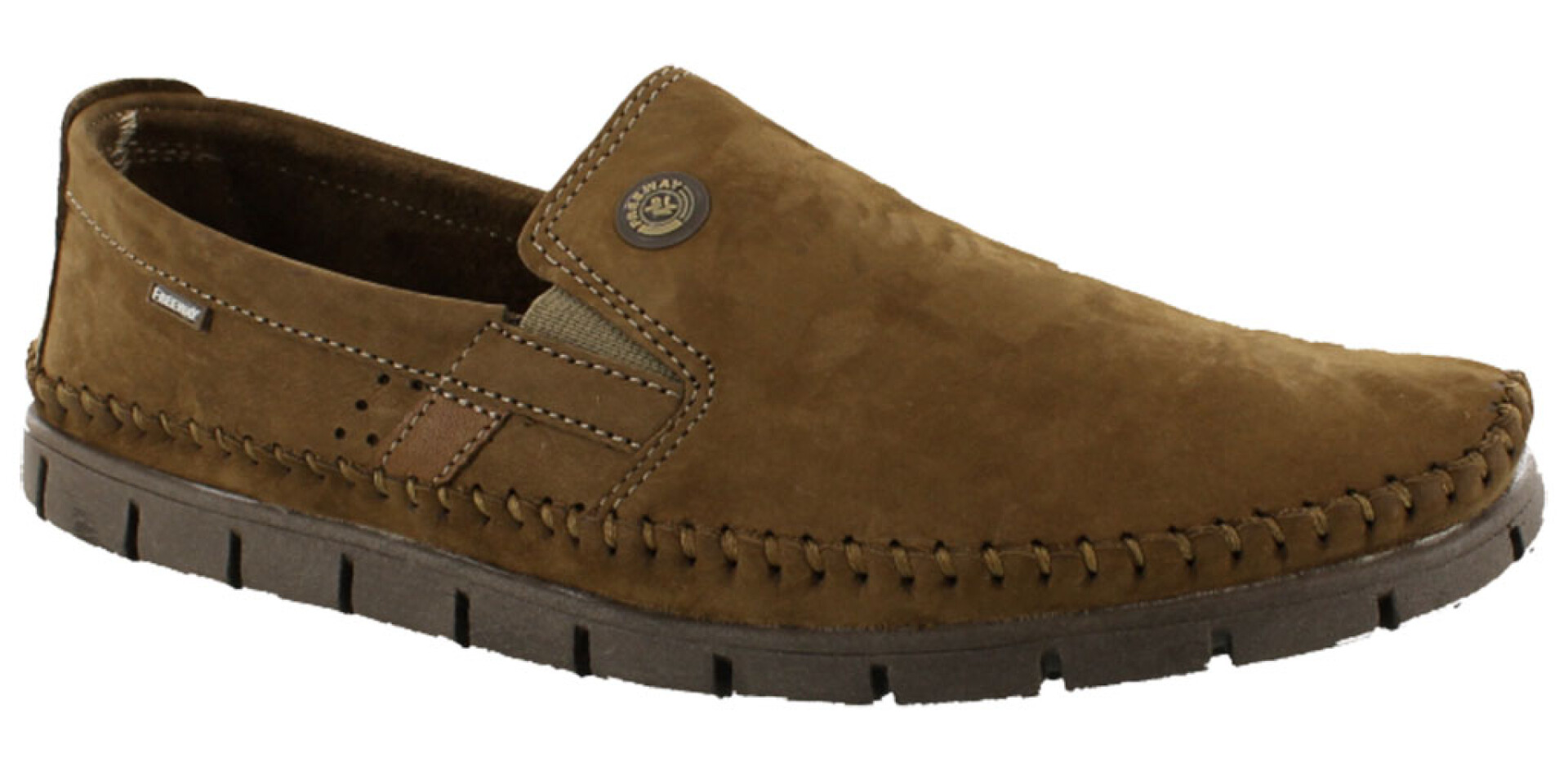 Zapato de Hombre Freeway Rutero Casual - Marrón Alga (Nobuk) 