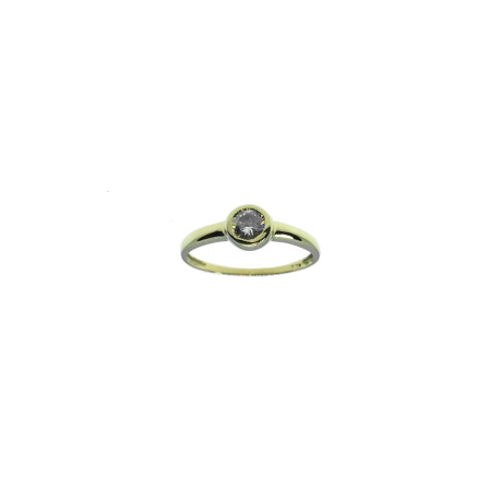 Anillo de oro amarillo 18k con circonia N9380 Anillo de oro amarillo 18k con circonia N9380