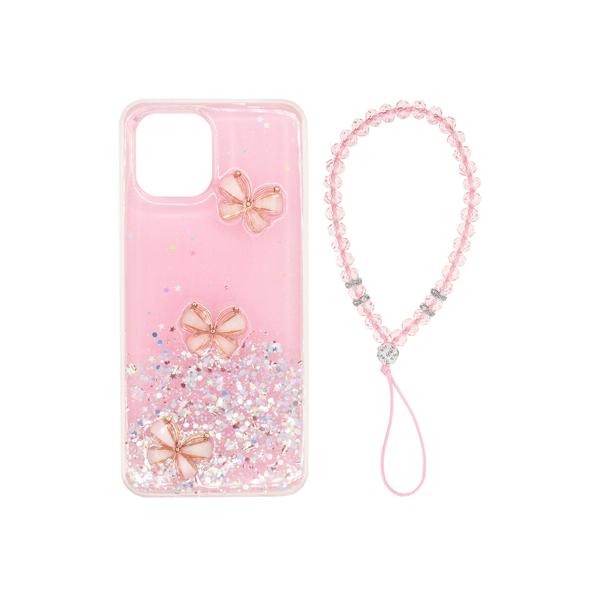 Protector para Xiaomi Redmi A2 mariposa 3D rosa 