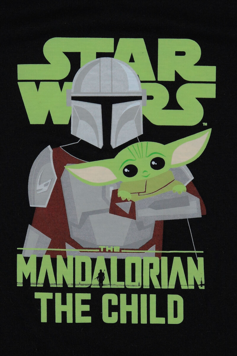 Camiseta niño Mandalorian NEGRO