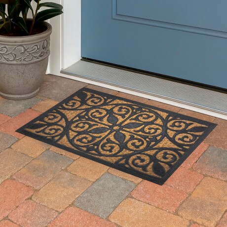 Alfombra Puerta Entrada Felpudo Coco Goma 40X60 Antique