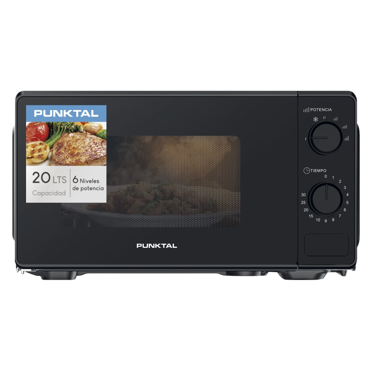 Microondas Manual Punktal PK-2029M 700W 20L - NEGRO 