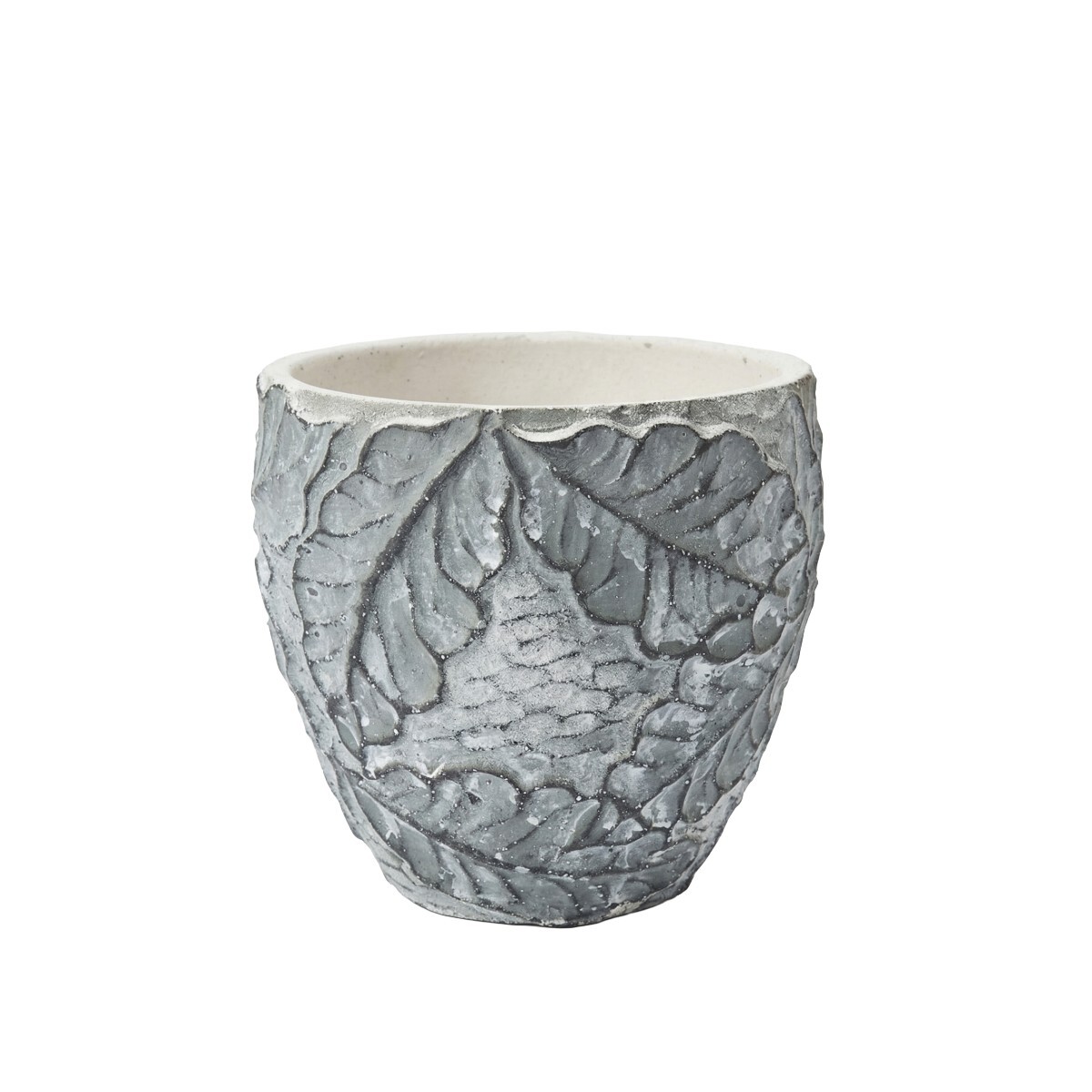 MACETERO CERAMICA GRIS OCMB 14.5X14.5CM 