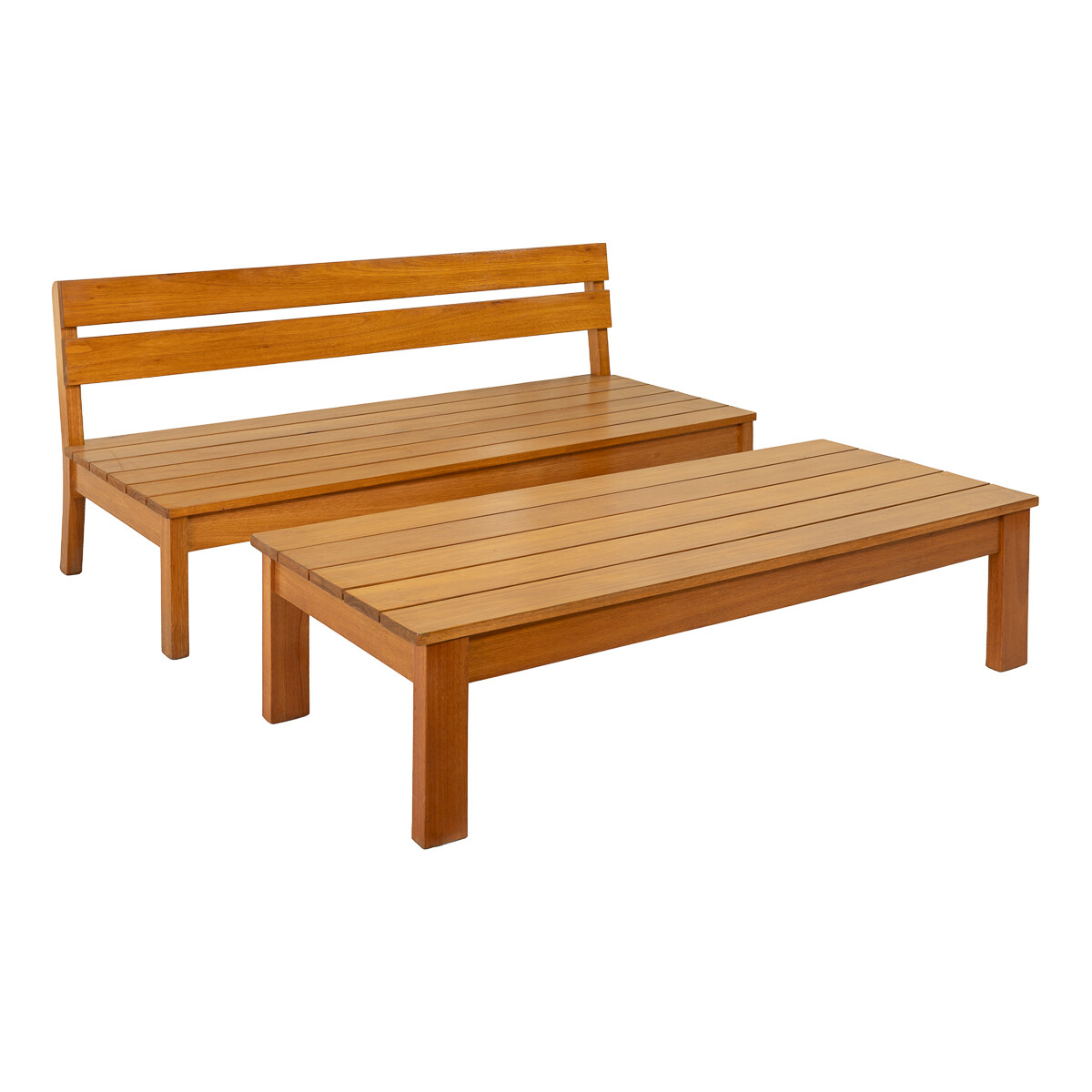 Sillón Doble Maturín + Mesa Madera 