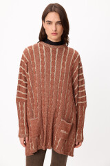 Sweater Oceano Marron/Amarillo