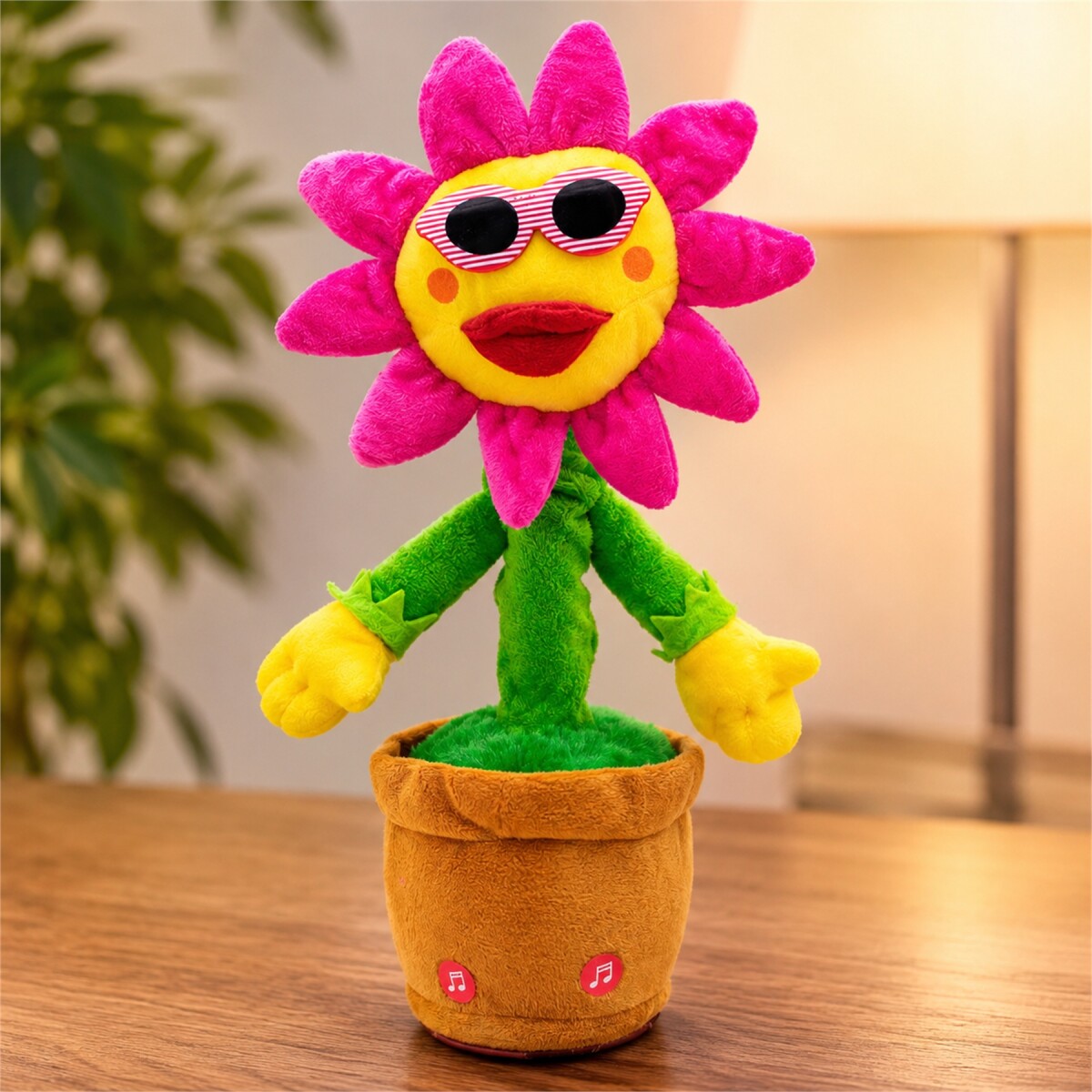 Girasol Interactivo que Baila, Canta, Graba y Repite Voz - Rosa 