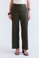 PANTALON LINO LYRIO OLIVA