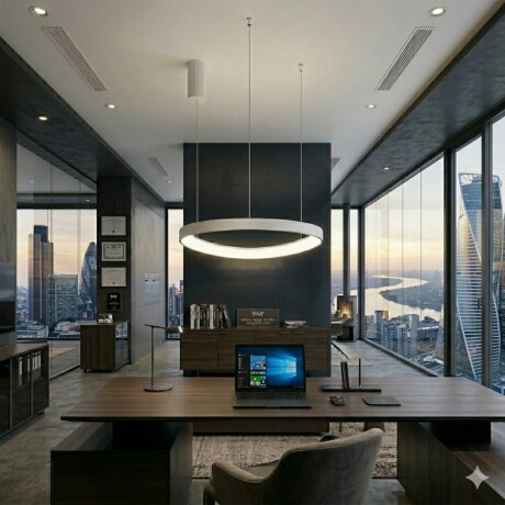 Luminaria Led Diseño triangular Dimerizable 38W, 45cm BLANCO