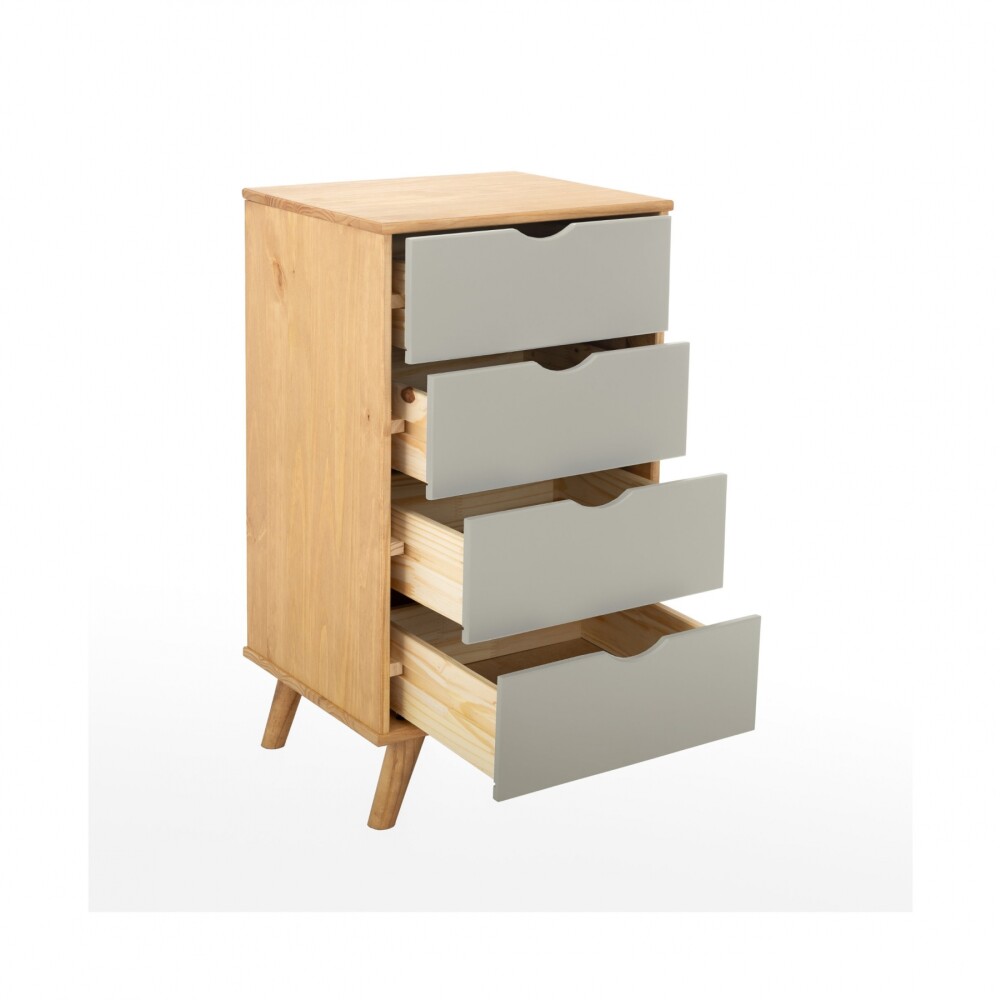 Mesa De Luz 4 Cajones Madera Maciza - Linea Dublin Mesa De Luz 4 Cajones Madera Maciza - Linea Dublin