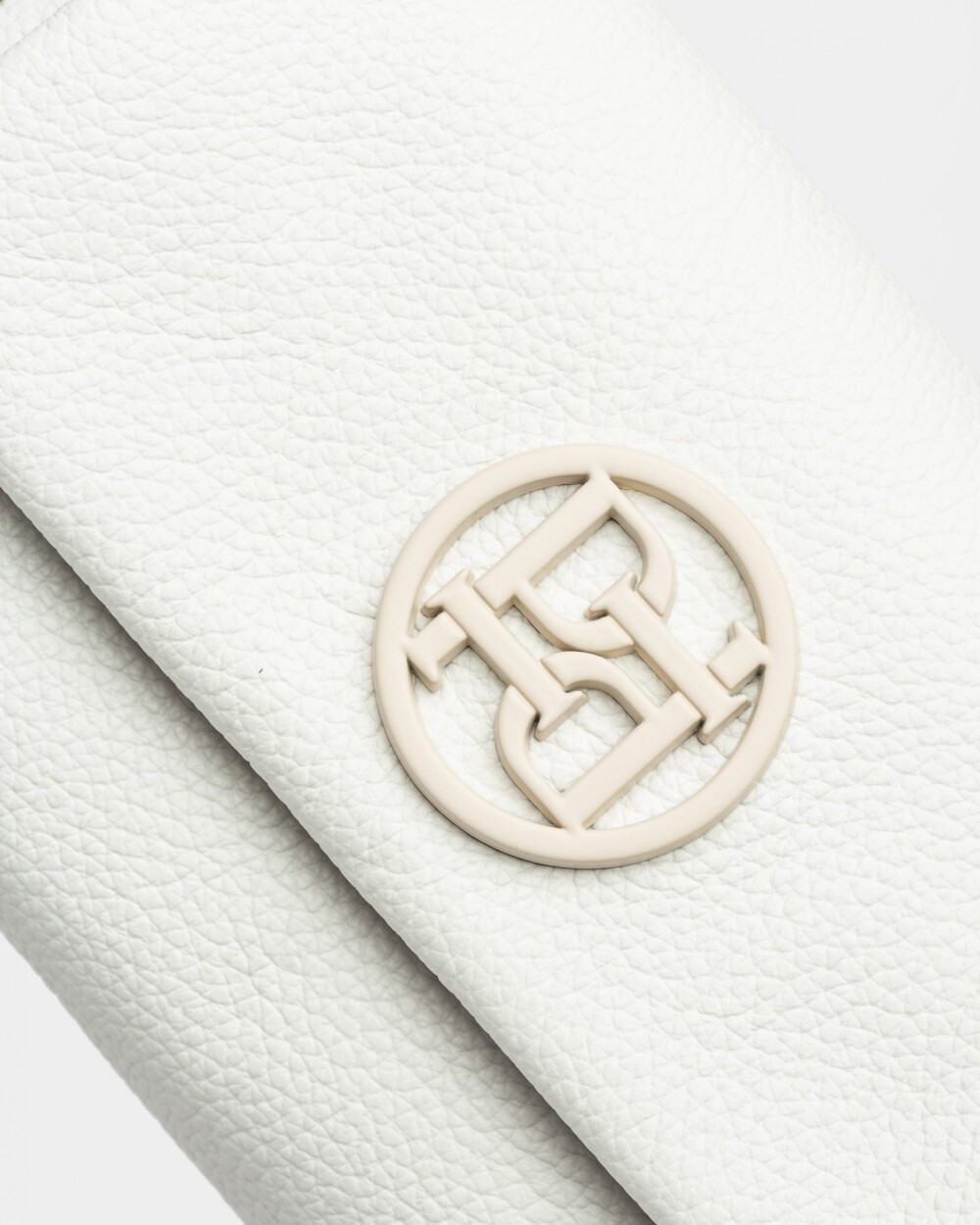 Mini bag Bloom en cuero graneado Blanco