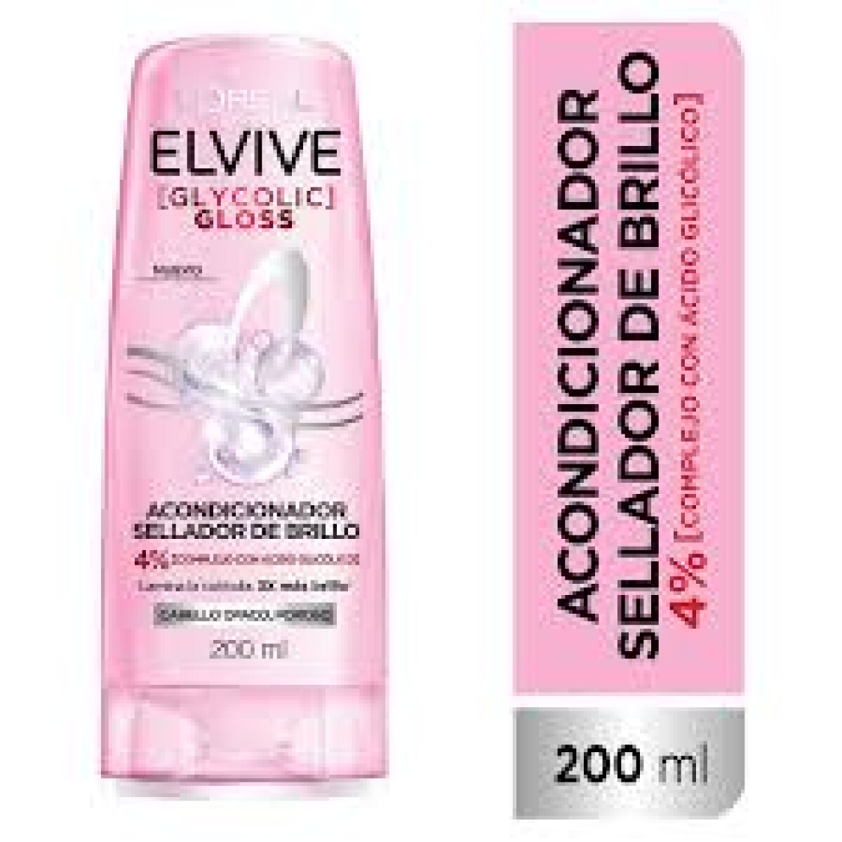 Elvive Acondicionador Glycolic Gloss 200 ml | Brillo Espejo y Suavidad Intensa 
