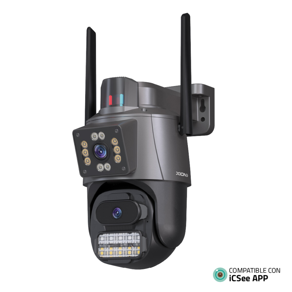 cámara de seguridad xion smart wifi doble lente 