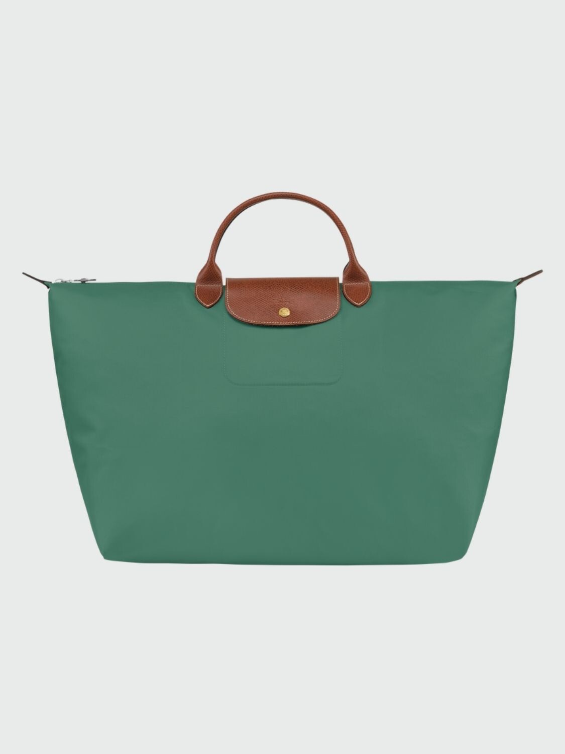 Longchamp -Bolso de viaje Longchamp plegable con cierre y asa corta, Le pliage Verde