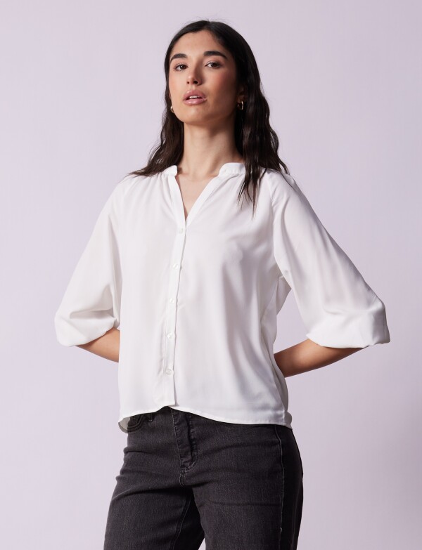 Blusa Botones BLANCO