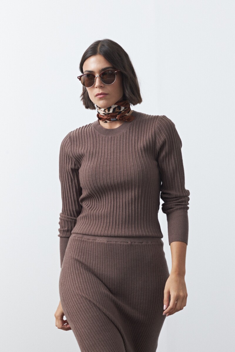 SWEATER LISE Marrón oscuro