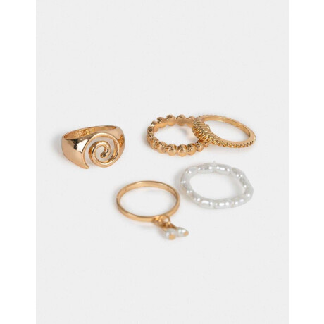 Sets Anillos Perlas Dorado