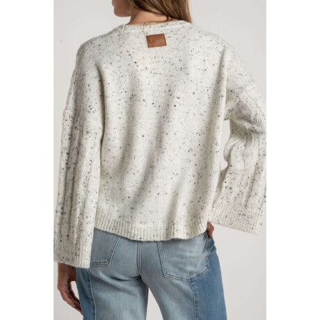 Sweater Texturado Bouttonne Gris Melange