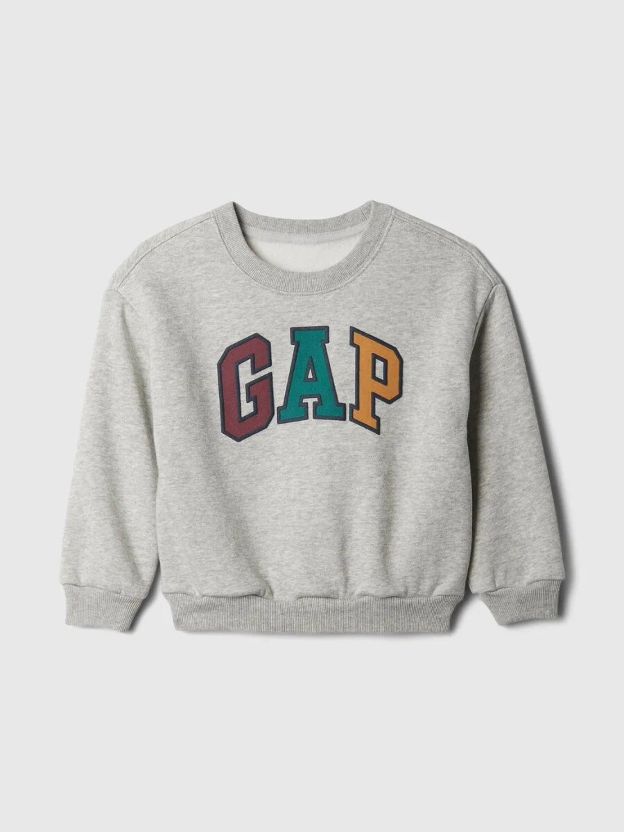 Buzo Deportivo Logo Gap Oversized Toddler Niño - Light Heather Grey B08 