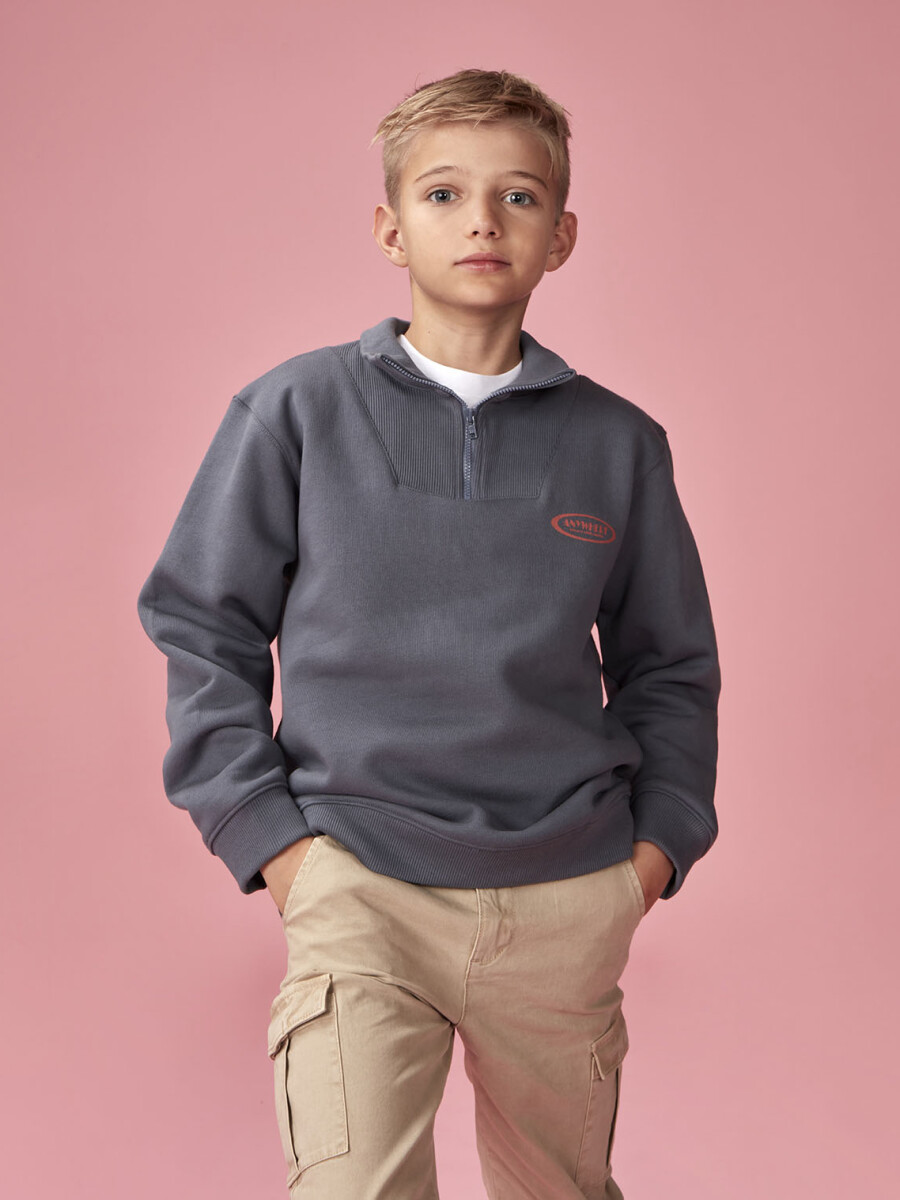 Sudadera Rayas Con Crema Azul Pato