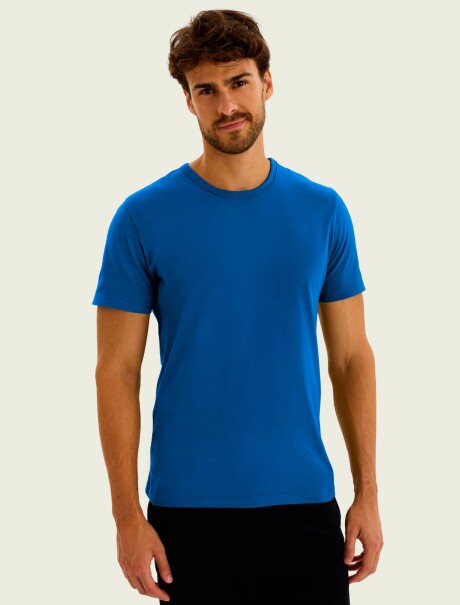 CAMISETA MANGA CORTA SLIM AZUL