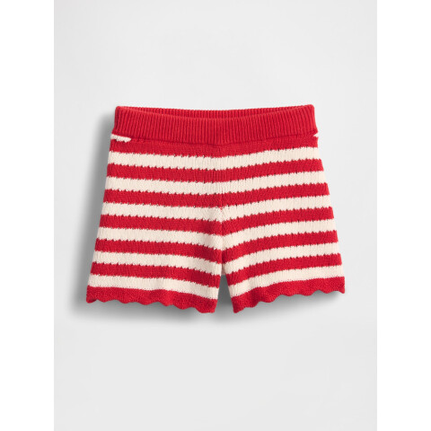 CROCHET STRIPE SHORTS TOMATO SAUCE
