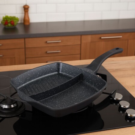 SARTEN PLANCHA ASADOR DOBLE CUORI NERO 28CM SARTEN PLANCHA ASADOR DOBLE CUORI NERO 28CM