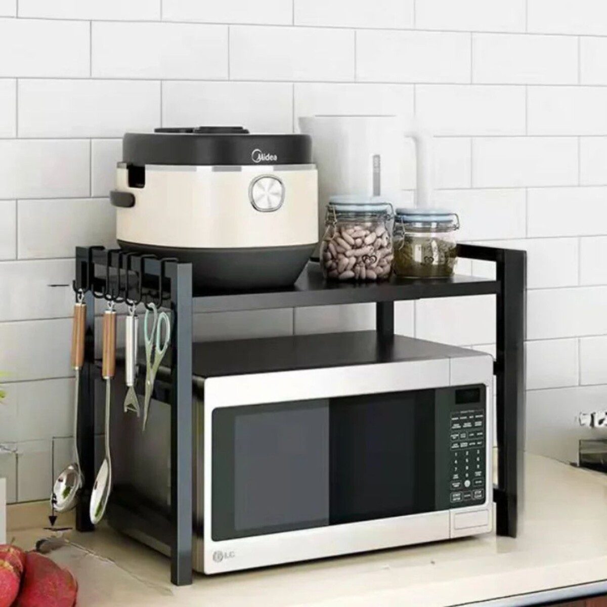Organizador Estante Ajustable Soporte Microondas Cocina 
