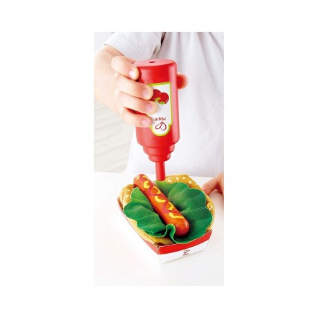 Comida rápida de juguete piezas en madera Hape Comida rápida de juguete piezas en madera Hape