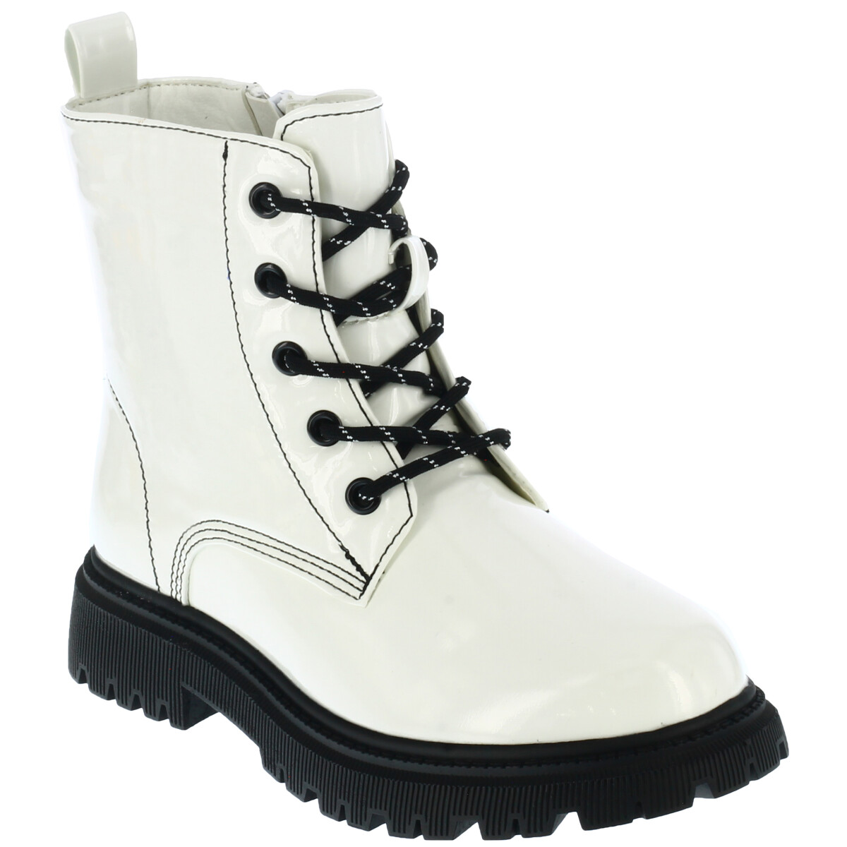 Bota borcego SUVY de charol y contraste de colores MINI MissCarol - White 