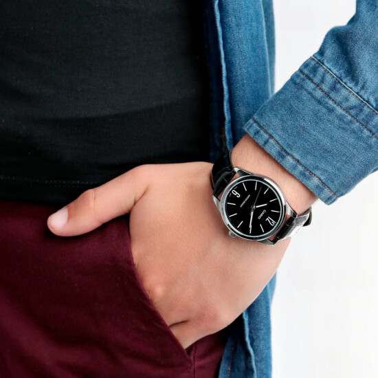 Reloj CASIO MTPV005L-1BUDF en Cuero Negro Esfera 47mm 0