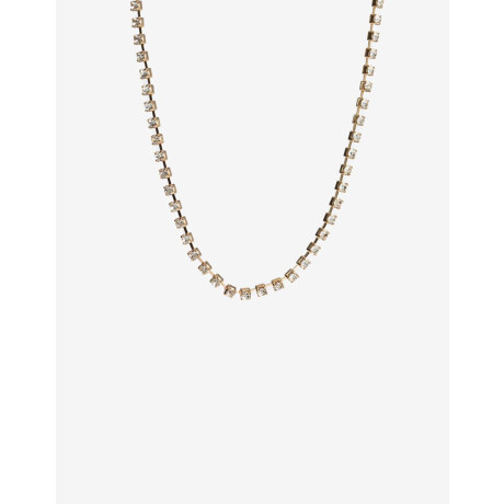 Collar Corto Strass Dorado